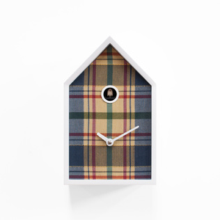 意大利原产Progetti TARTAN小屋创意挂钟/时钟/钟表