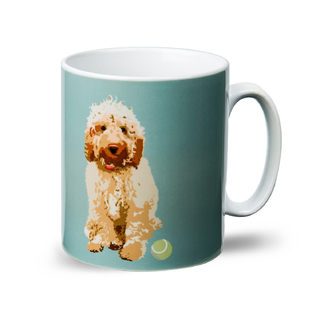 英国原产BETTY BOYNS陶瓷杯子水杯马克杯库克颇犬图案